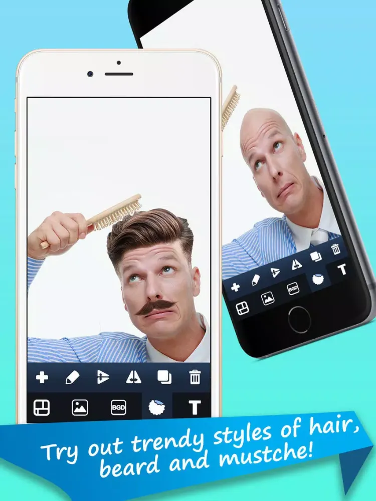 Man Hairstyle and Beard Salon iPad 应用截图