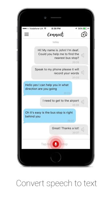 Connect by BeWarned - app for deaf and HOH Screenshots