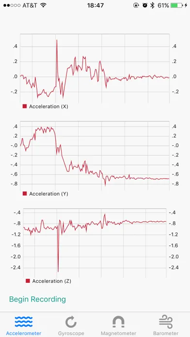 Gyro - Record Device Motion Data سکرین شاٹس