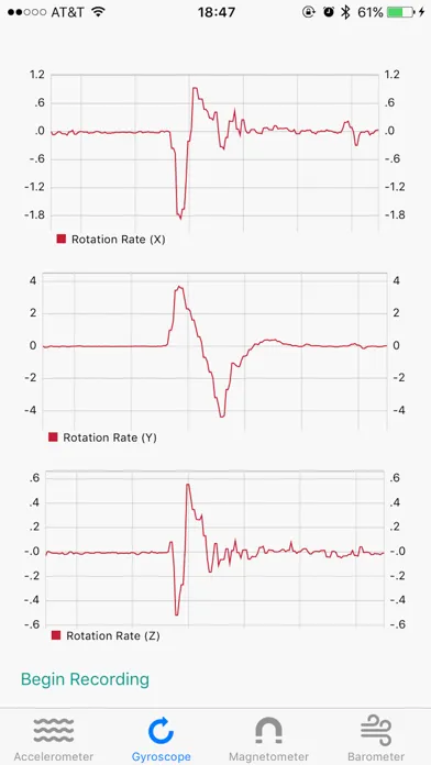Gyro - Record Device Motion Data سکرین شاٹس