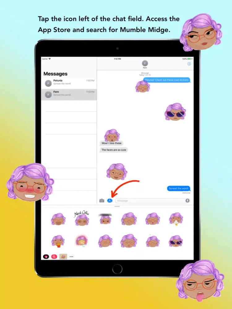 Mumble Midge iPad  سکرین شاٹس