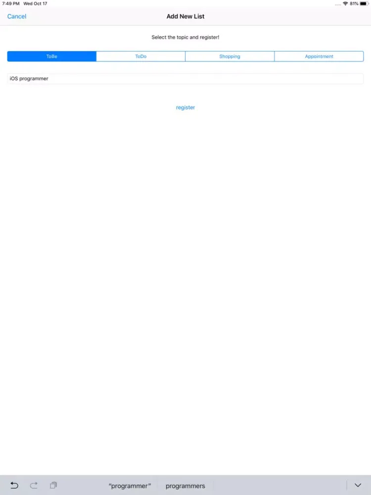 Tangkapan skrin Motivating Task Manager iPad 