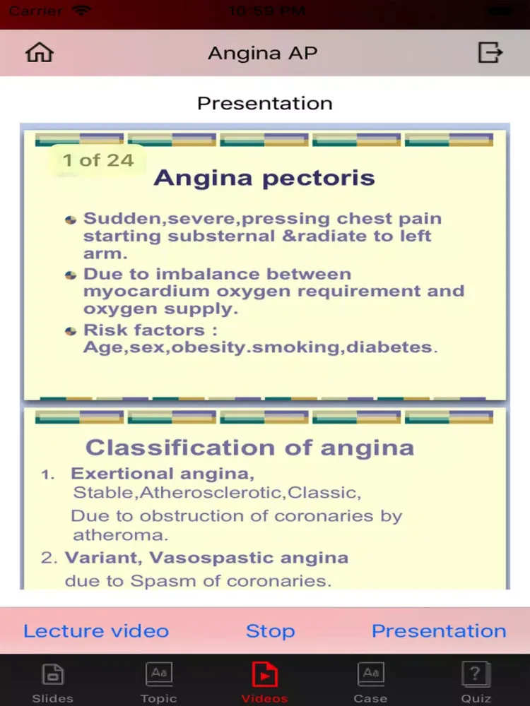 Angina offline iPad  Screenshots