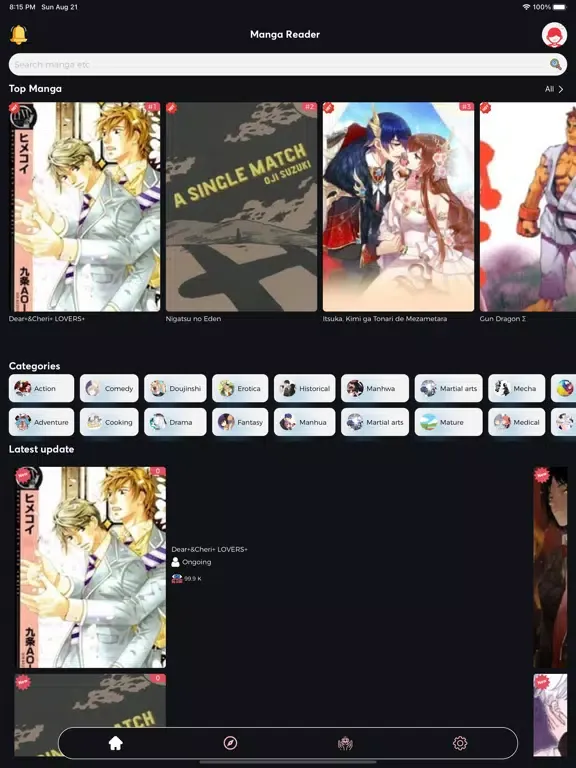 Capturas de tela do Manga reader - Best Manga Zone iPad 