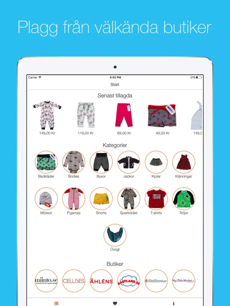 Screenshot di TryOnBaby - Hitta och prova kläder till din bebis iPad 
