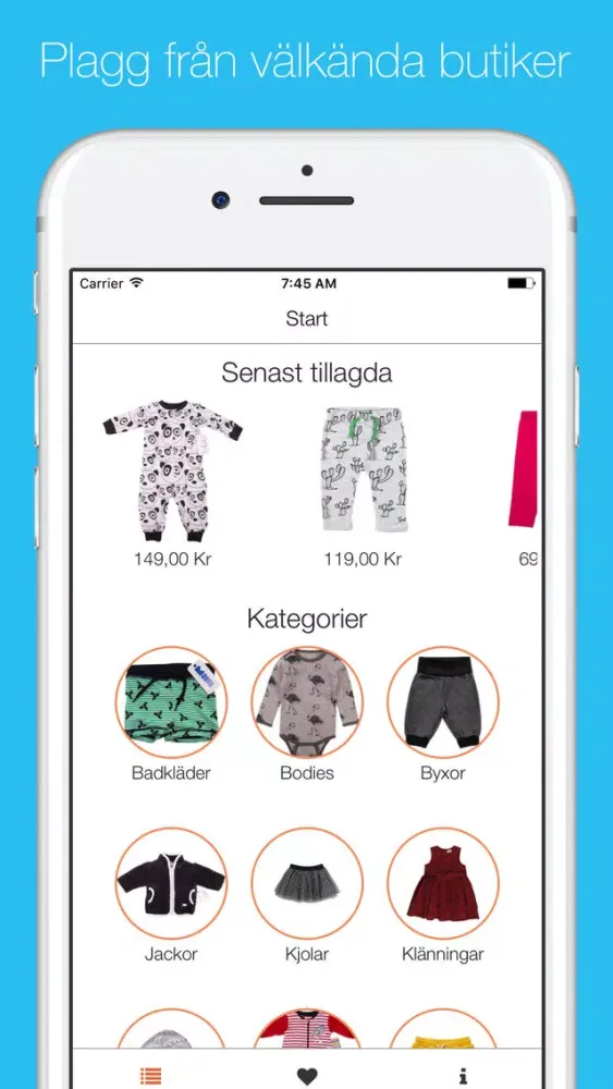 Screenshot di TryOnBaby - Hitta och prova kläder till din bebis