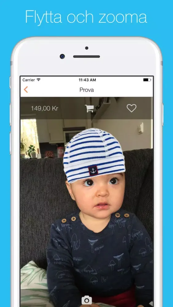 Screenshot di TryOnBaby - Hitta och prova kläder till din bebis