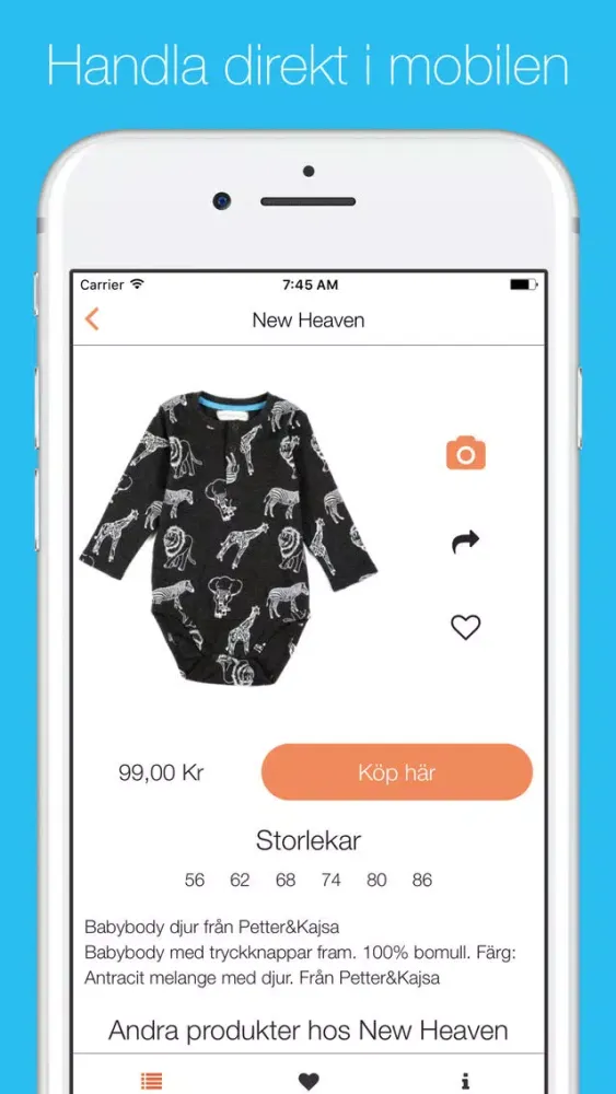 Screenshot di TryOnBaby - Hitta och prova kläder till din bebis