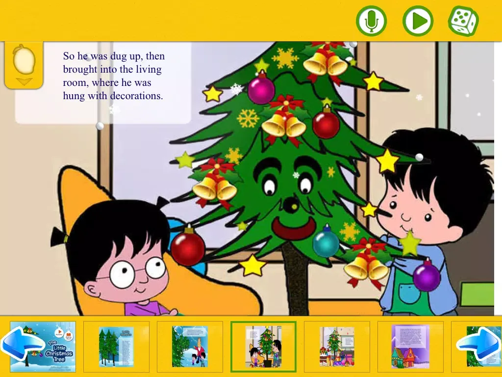 ภาพหน้าจอของ The Little Christmas Tree - Interactive eBook in English for children with puzzles and learning games iPad 