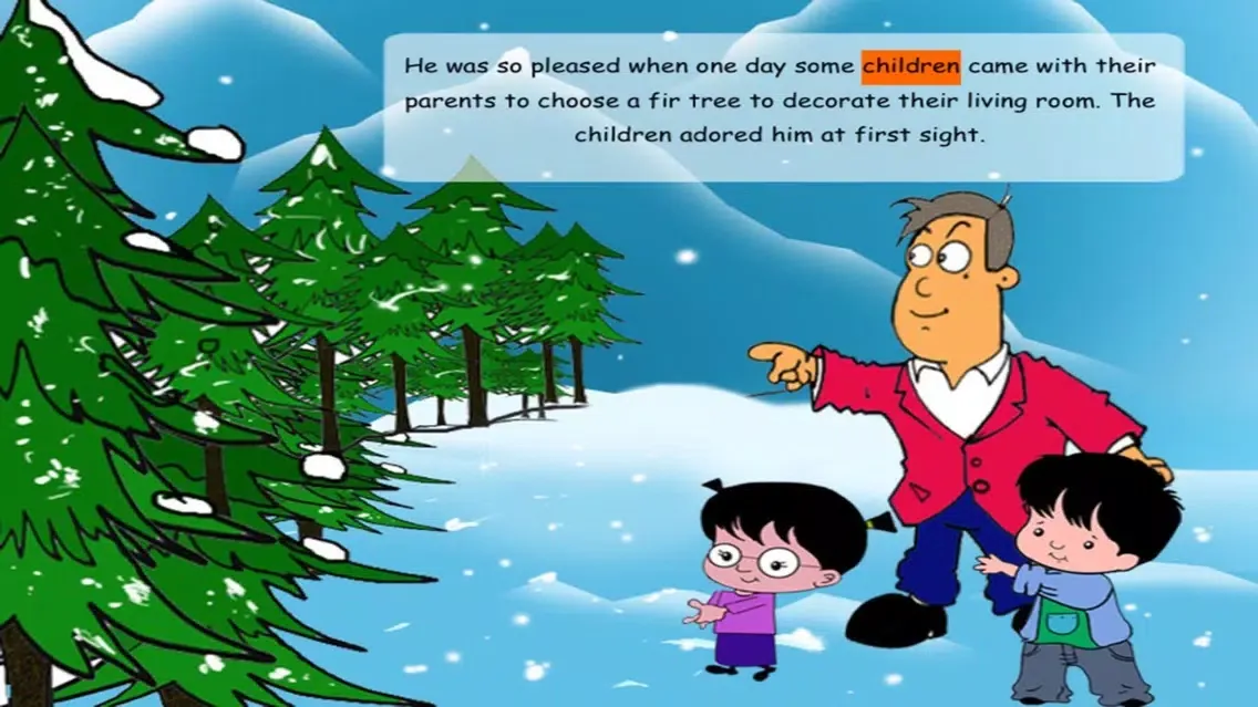 ภาพหน้าจอของ The Little Christmas Tree - Interactive eBook in English for children with puzzles and learning games