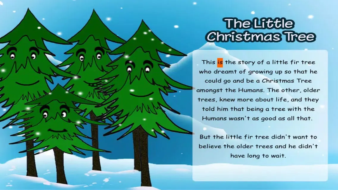 ภาพหน้าจอของ The Little Christmas Tree - Interactive eBook in English for children with puzzles and learning games