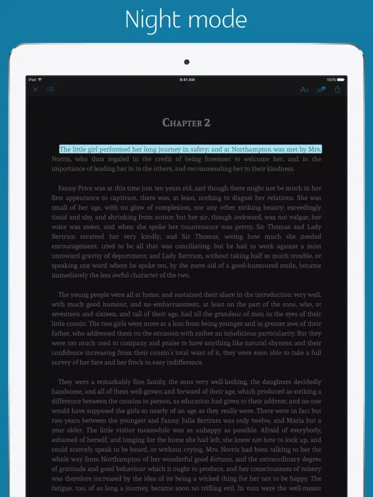 Capturas de tela do Mansfield Park - quiz, sync transcript iPad 