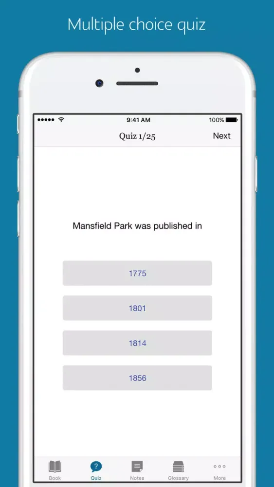 Capturas de tela do Mansfield Park - quiz, sync transcript