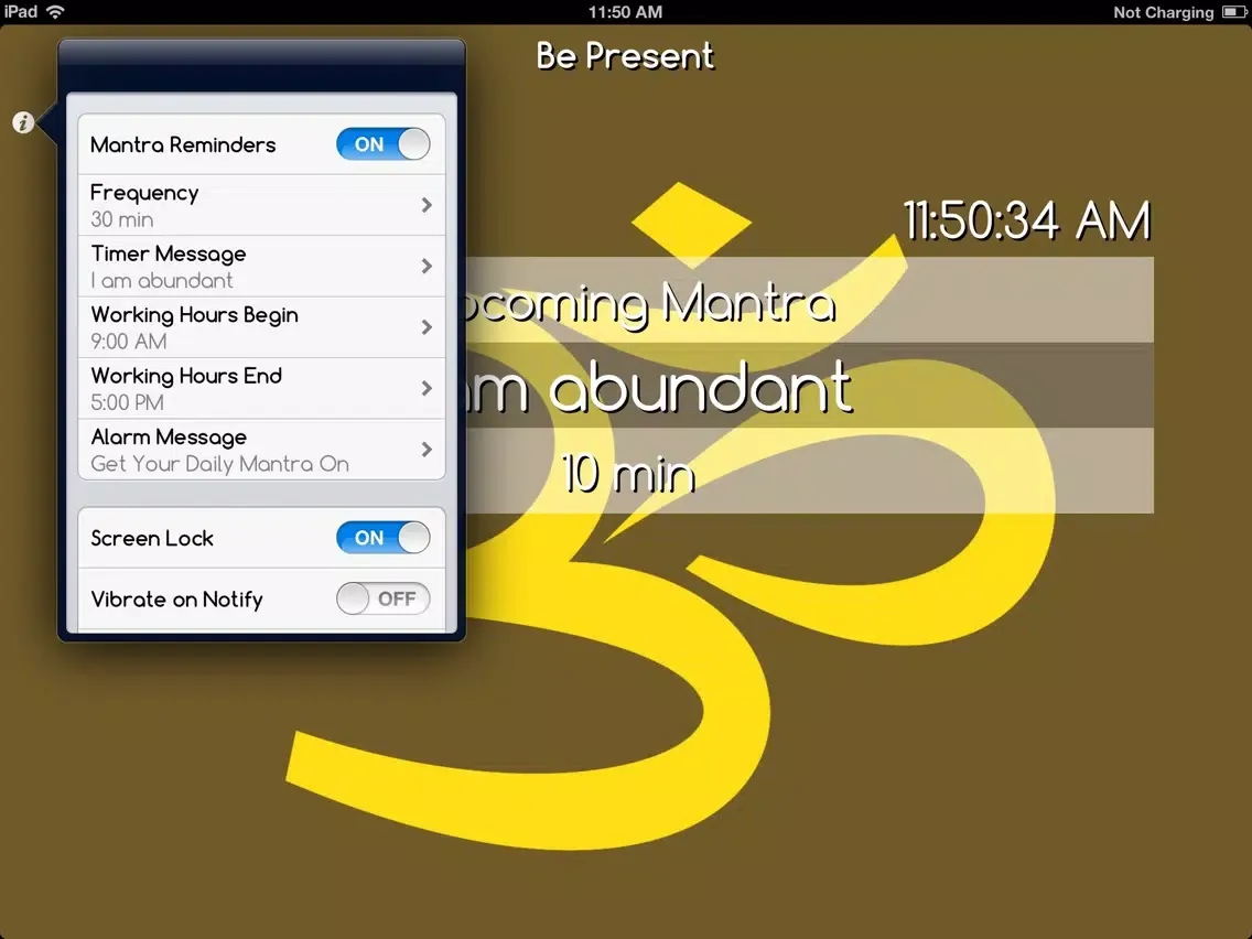Mantra Minder iPad 应用截图