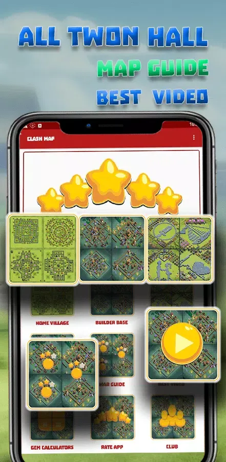 Capturas de pantalla de clash maps layout Base link
