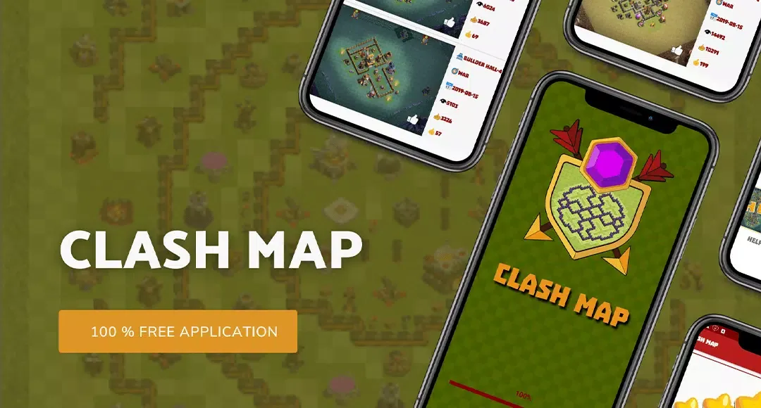Capturas de pantalla de clash maps layout Base link