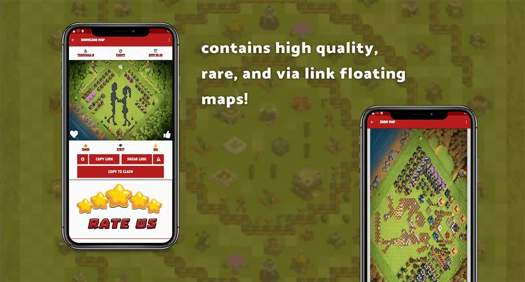 Capturas de pantalla de clash maps layout Base link