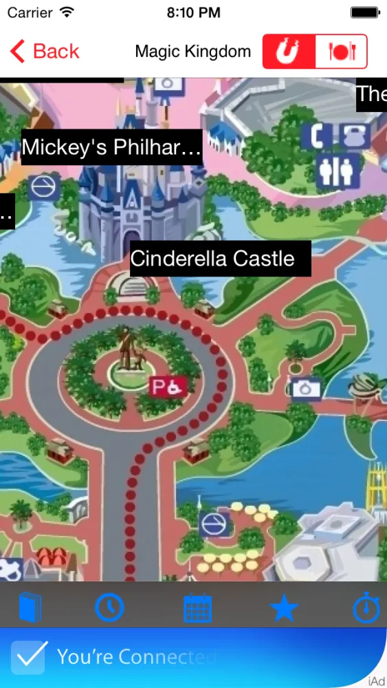 Tangkapan skrin Disney-World Maps, Guides with Wait times