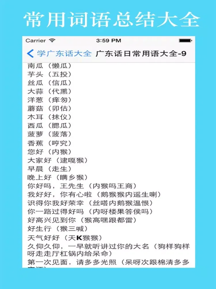 Tangkapan skrin 学广东话大全 iPad 