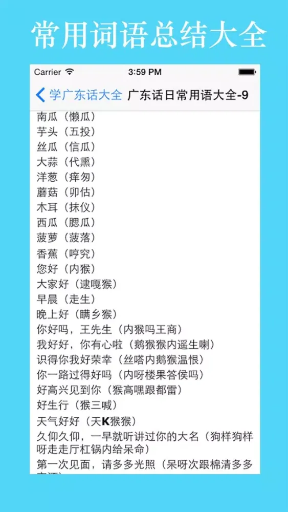 Tangkapan skrin 学广东话大全