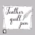 Stickers Feather quill pen