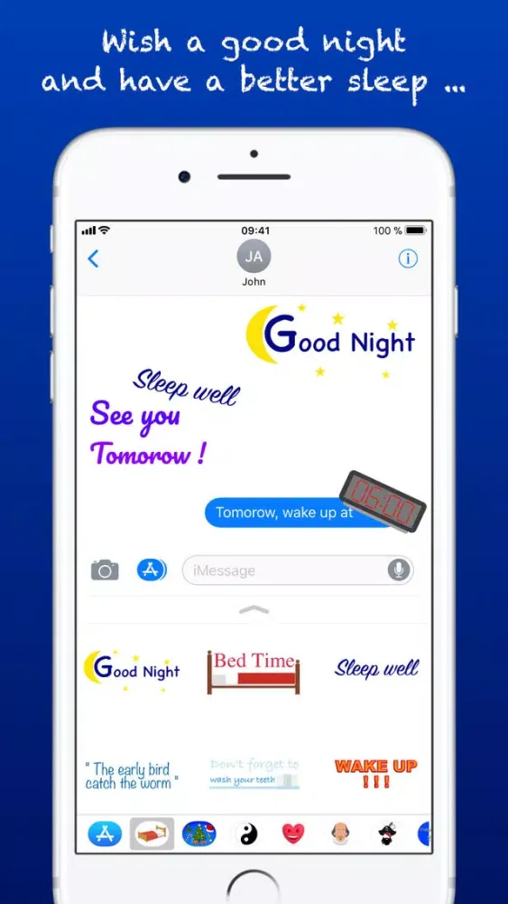 Ảnh chụp màn hình của Bed Time stickers