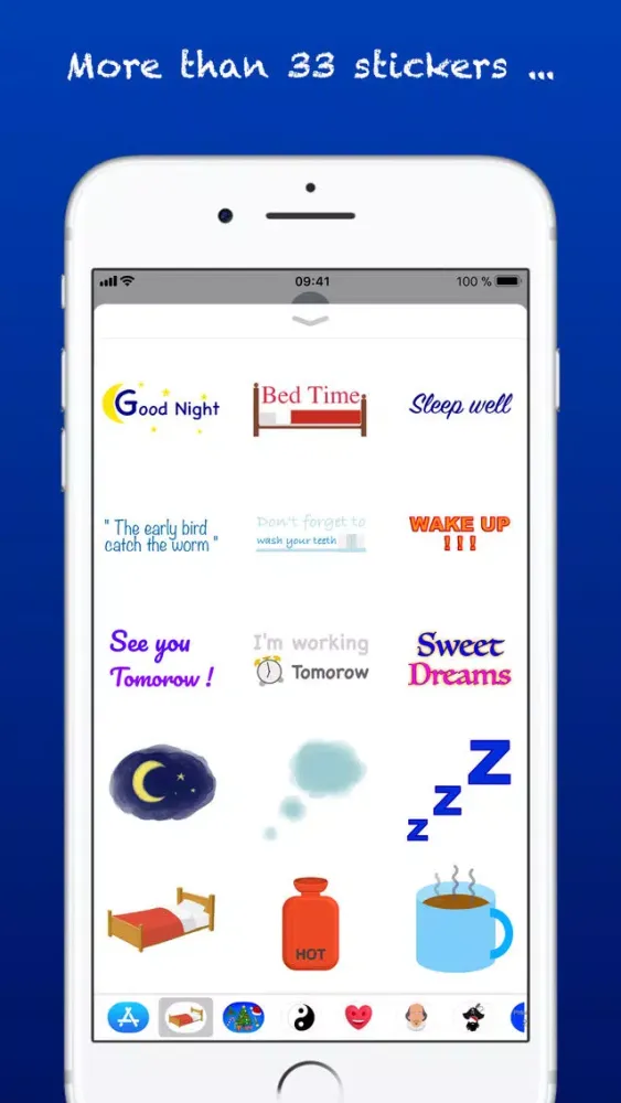 Ảnh chụp màn hình của Bed Time stickers