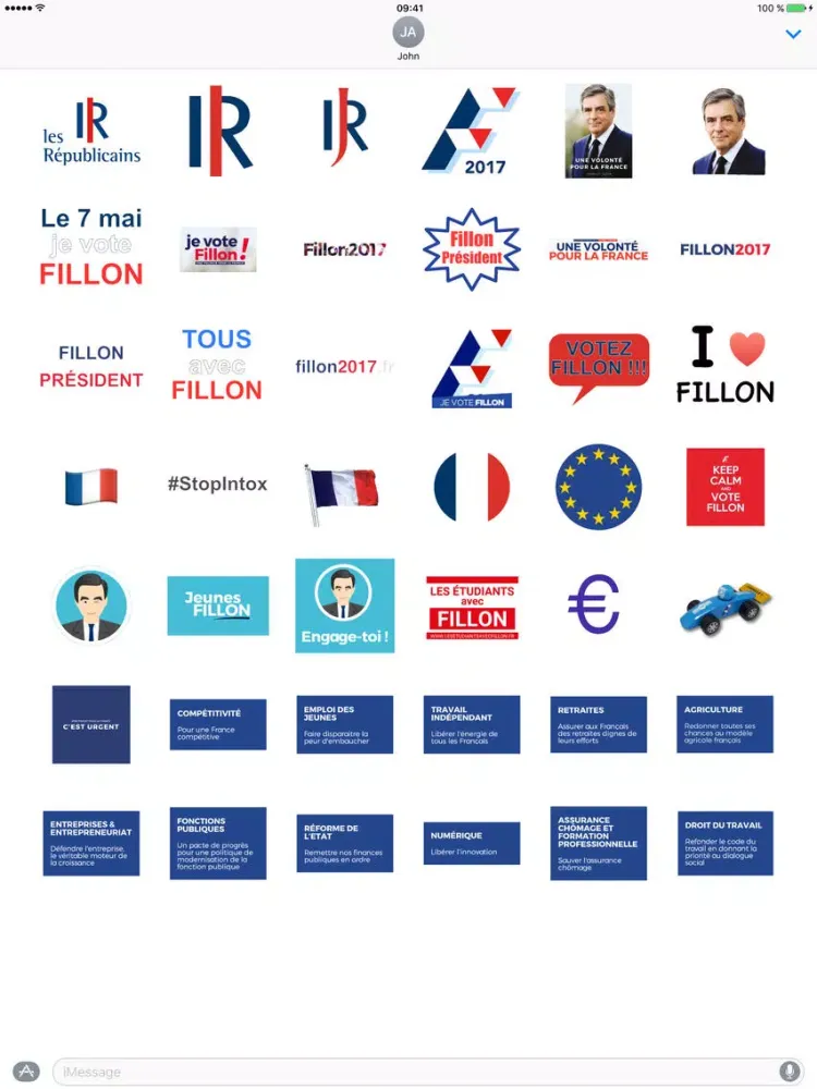 Captures d'écran de Fillon 2017 - Stickers iPad 