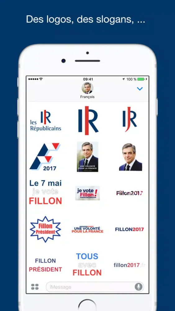 Captures d'écran de Fillon 2017 - Stickers