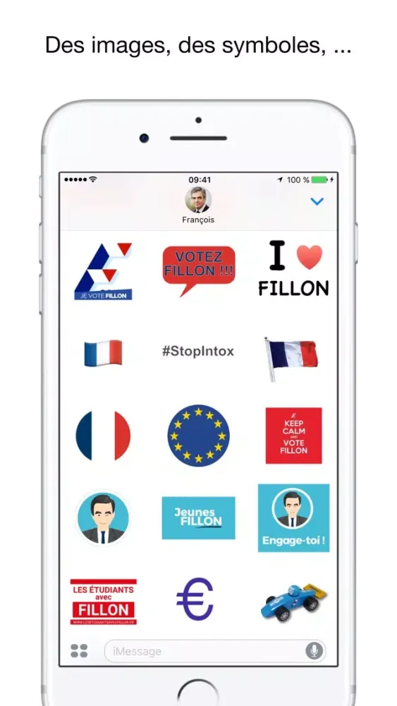 Captures d'écran de Fillon 2017 - Stickers
