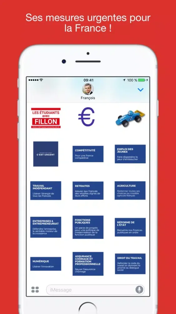 Captures d'écran de Fillon 2017 - Stickers