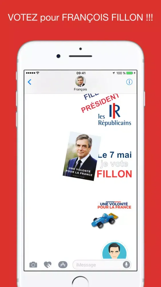 Captures d'écran de Fillon 2017 - Stickers