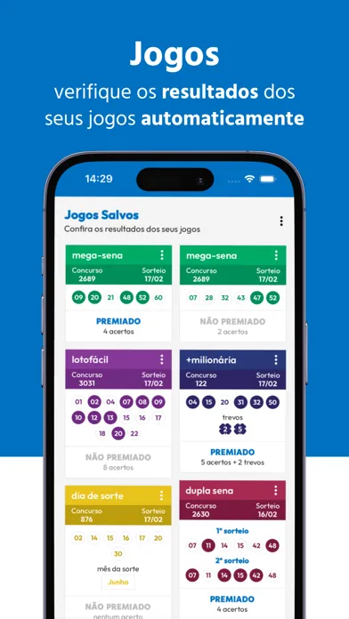 Скриншоты Loterias: Resultados e Gerador
