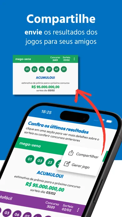 Скриншоты Loterias: Resultados e Gerador