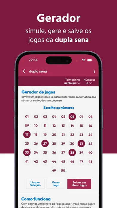 Скриншоты Loterias: Resultados e Gerador