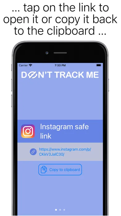 Don't track me Screenshots