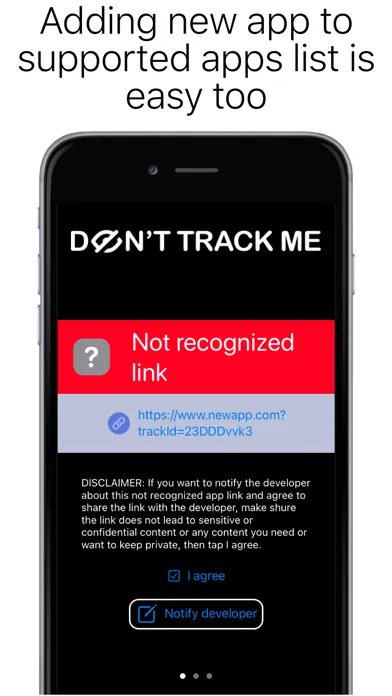 Don't track me Screenshots
