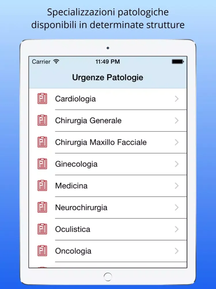 Скриншоты Ospedali Regione Campania iPad 
