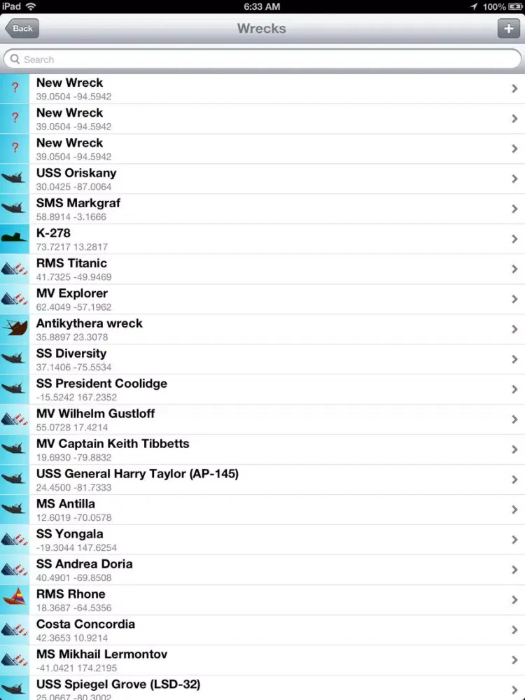 Marine Wrecks iPad  Screenshots
