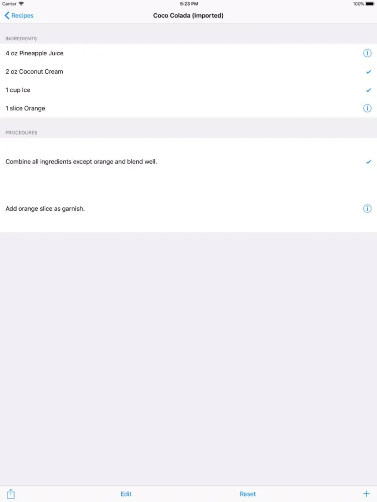 Cooking Checklist iPad 应用截图