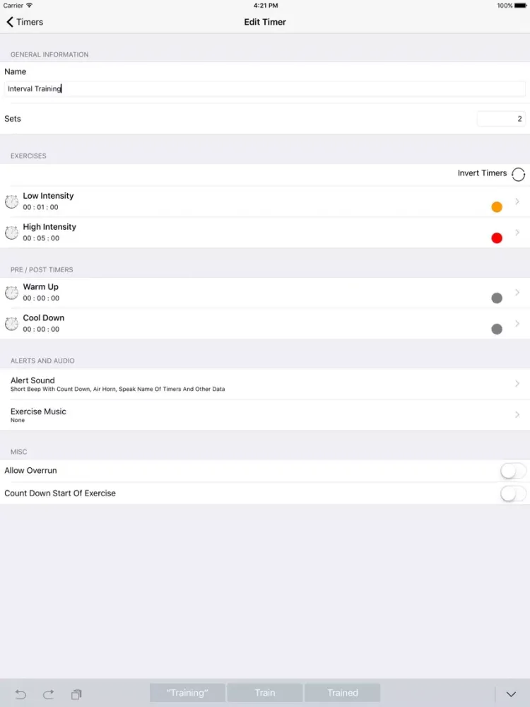 Capturas de pantalla de Training Timers iPad