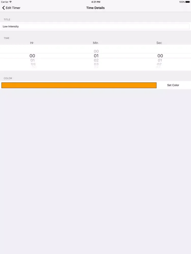 Capturas de pantalla de Training Timers iPad