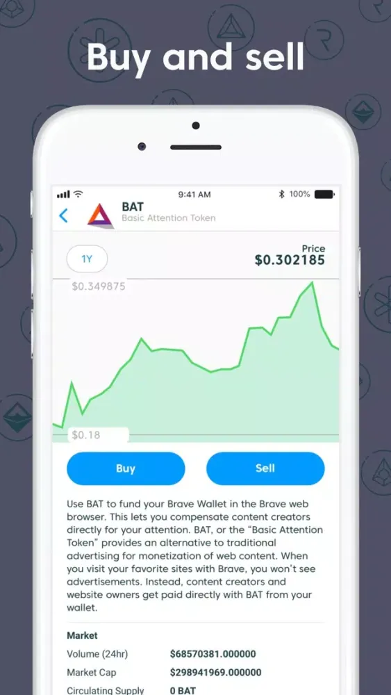 Capturas de tela do Ethex Trade Wallet