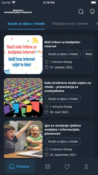 Capturas de pantalla de Medijska pismenost BiH