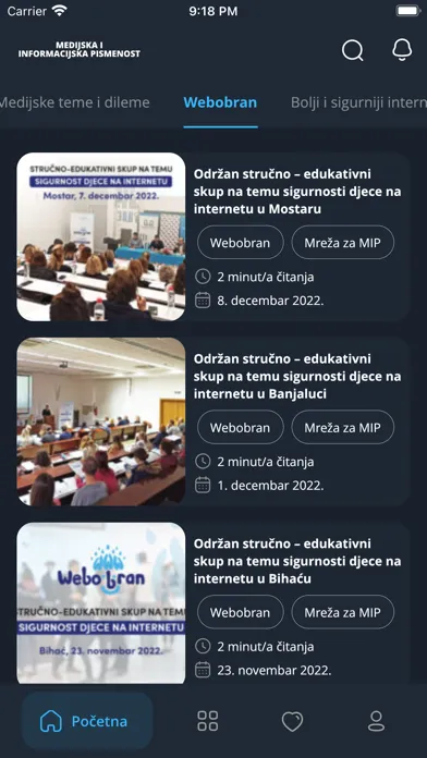 Capturas de pantalla de Medijska pismenost BiH