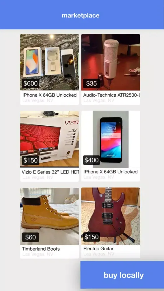 Screenshot di Marketplace Buy & Sell