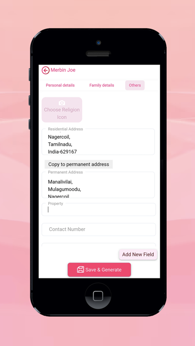 Tangkapan layar Marriage biodata profile maker