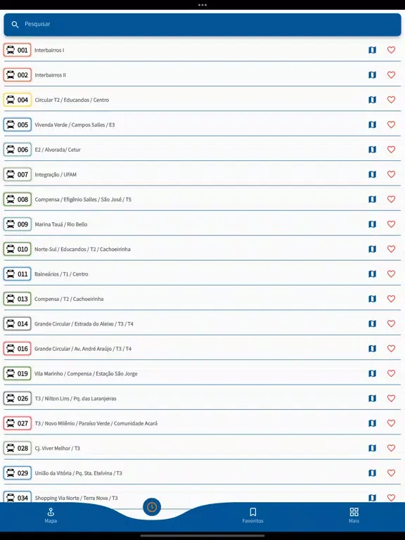 Capturas de tela do Cadê Meu Ônibus - Manaus iPad 