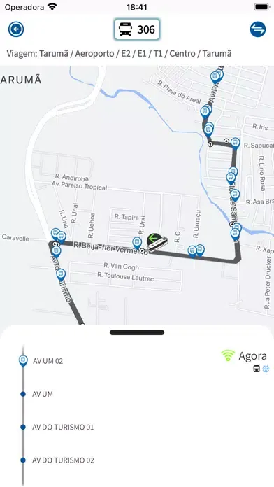 Capturas de tela do Cadê Meu Ônibus - Manaus