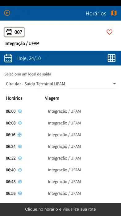 Capturas de tela do Cadê Meu Ônibus - Manaus